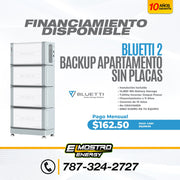 Bluetti 2 Backup Apartamento -Sin Placas