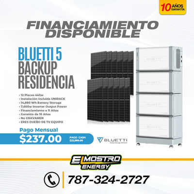 Bluetti 5 Backup Residencial