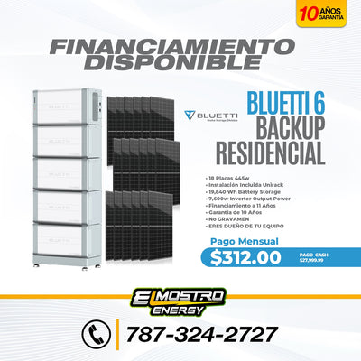Bluetti 6 Backup Residencial