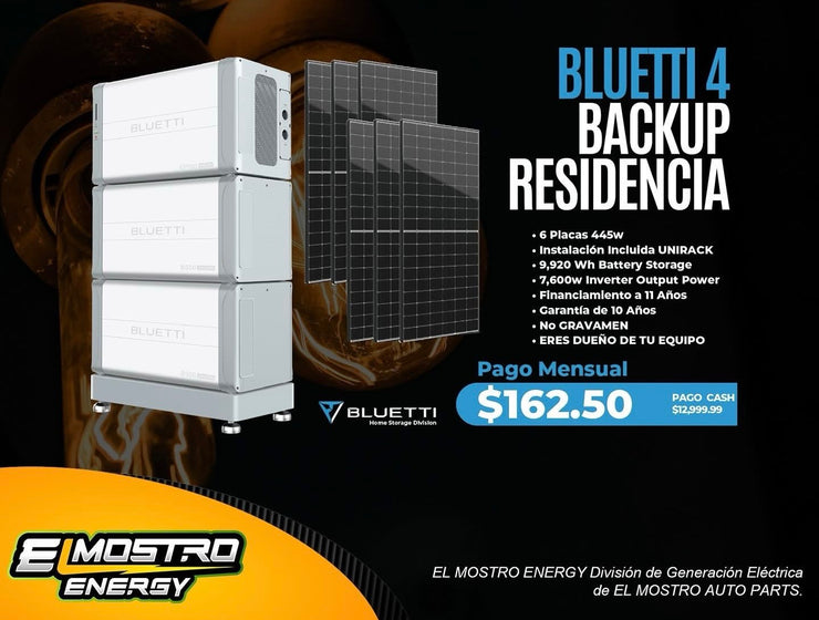 Bluetti 4 Backup Residencial