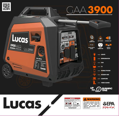 LUCAS INVERTER | GAA 3900 WATTS | PRENDE POR BOTÓN O "BEEPER"